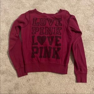 VS PINK maroon sweater